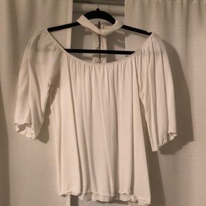 White flowy shirt